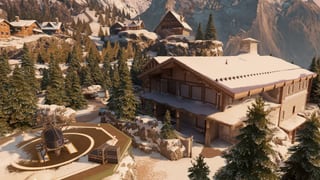 Chalet map art